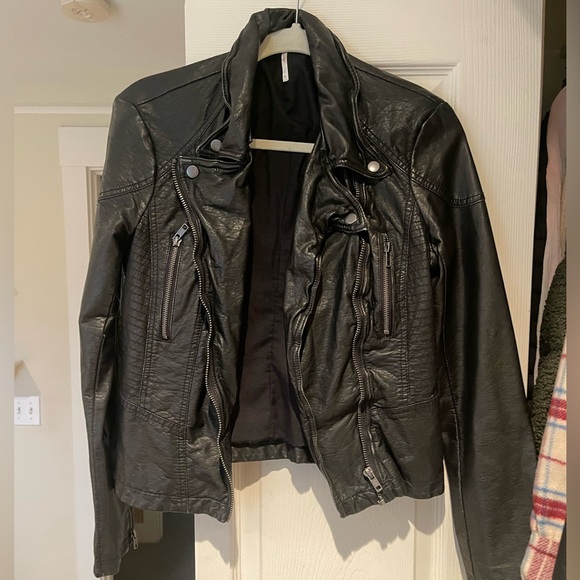 Free People Leather Jacket - Picture 1 of 3